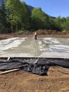 5000’ Concrete Slab Near Cultus Lake BC – Captain Concrete